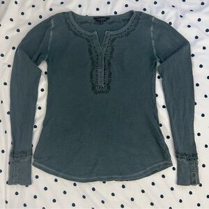 Lucky Brand embroidered henley